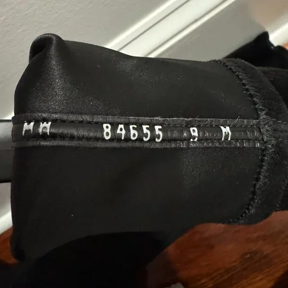 Stuart Weitzman Black Suede Gold Heel Accent Pull-on Boots, 9M - Picture 13 of 13